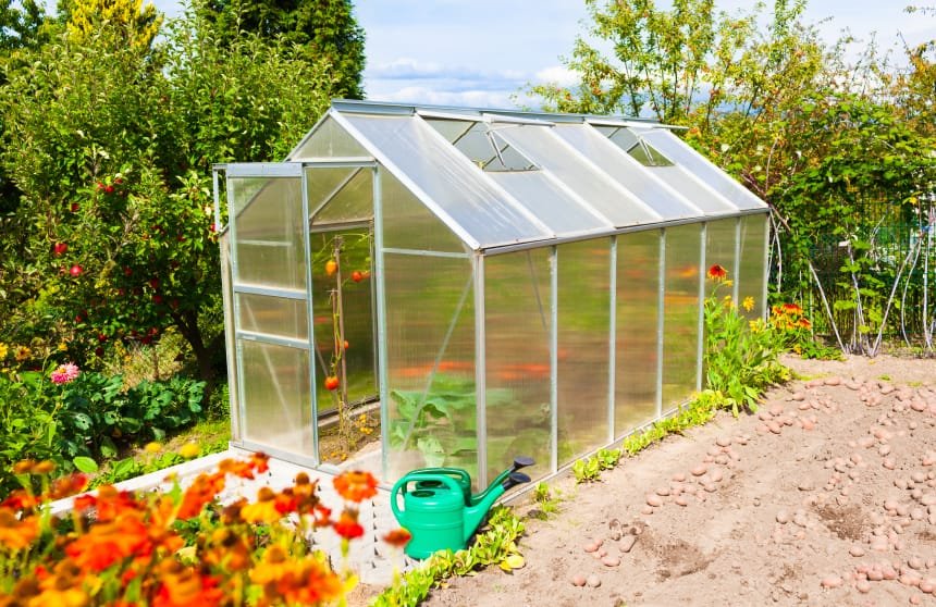 Green house in the garden iStock_000075237455_Small