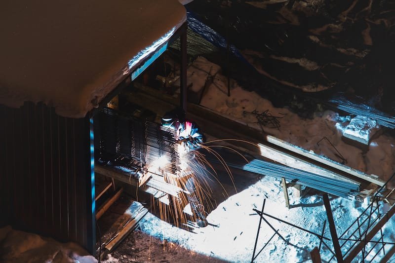 welding in snow