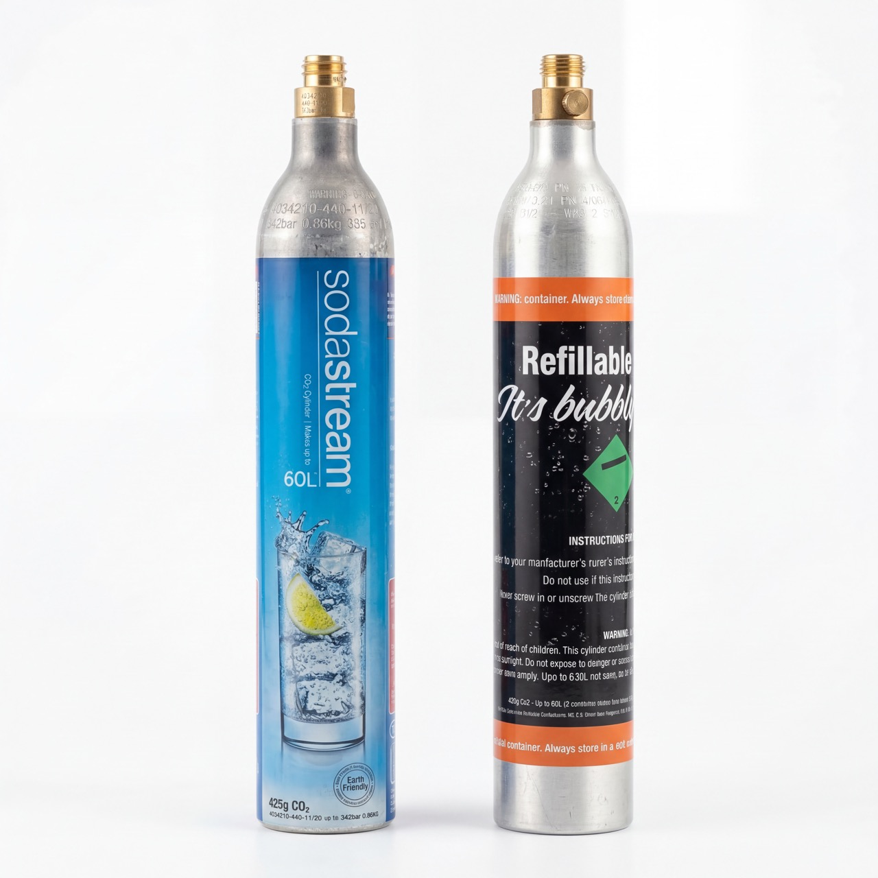 Unbranded SodaStream CO2 Cylinder Refills 450g