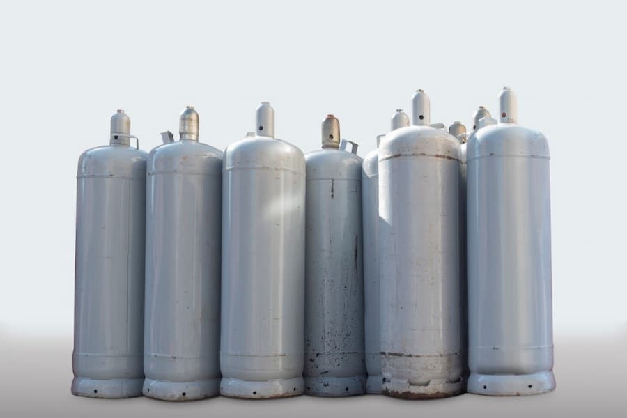 A group of white cylinders