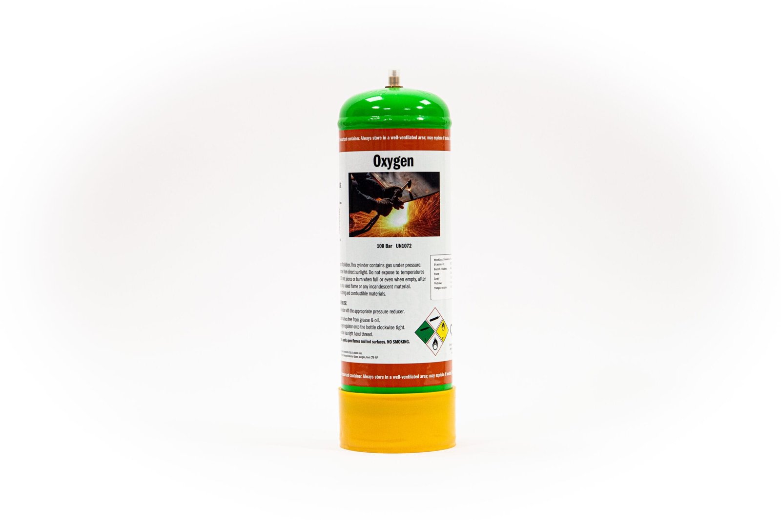 Disposable oxygen bottle 2.2L