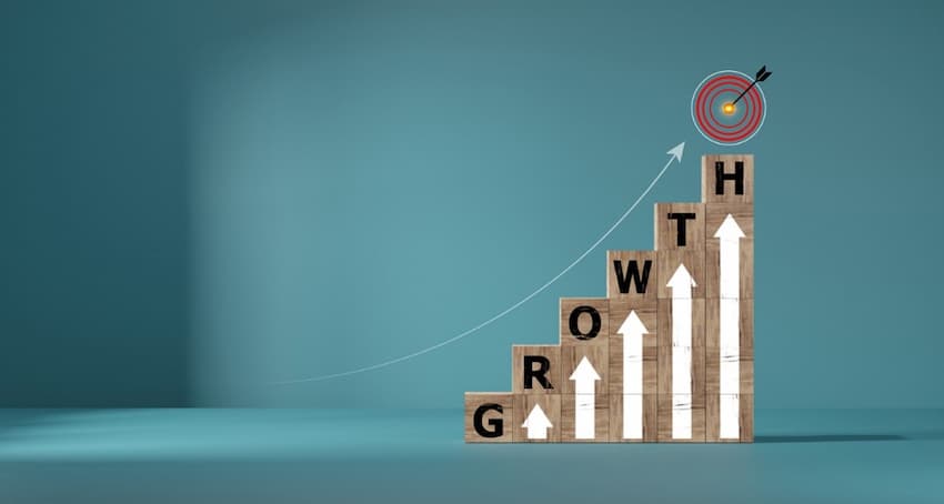 Wood blocks representing growth opportunities