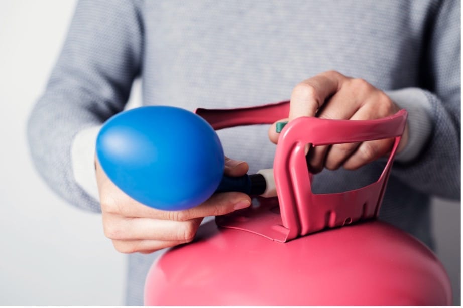 A person holding a balloon